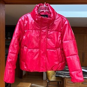 Vibrant Red Puffer Jacket